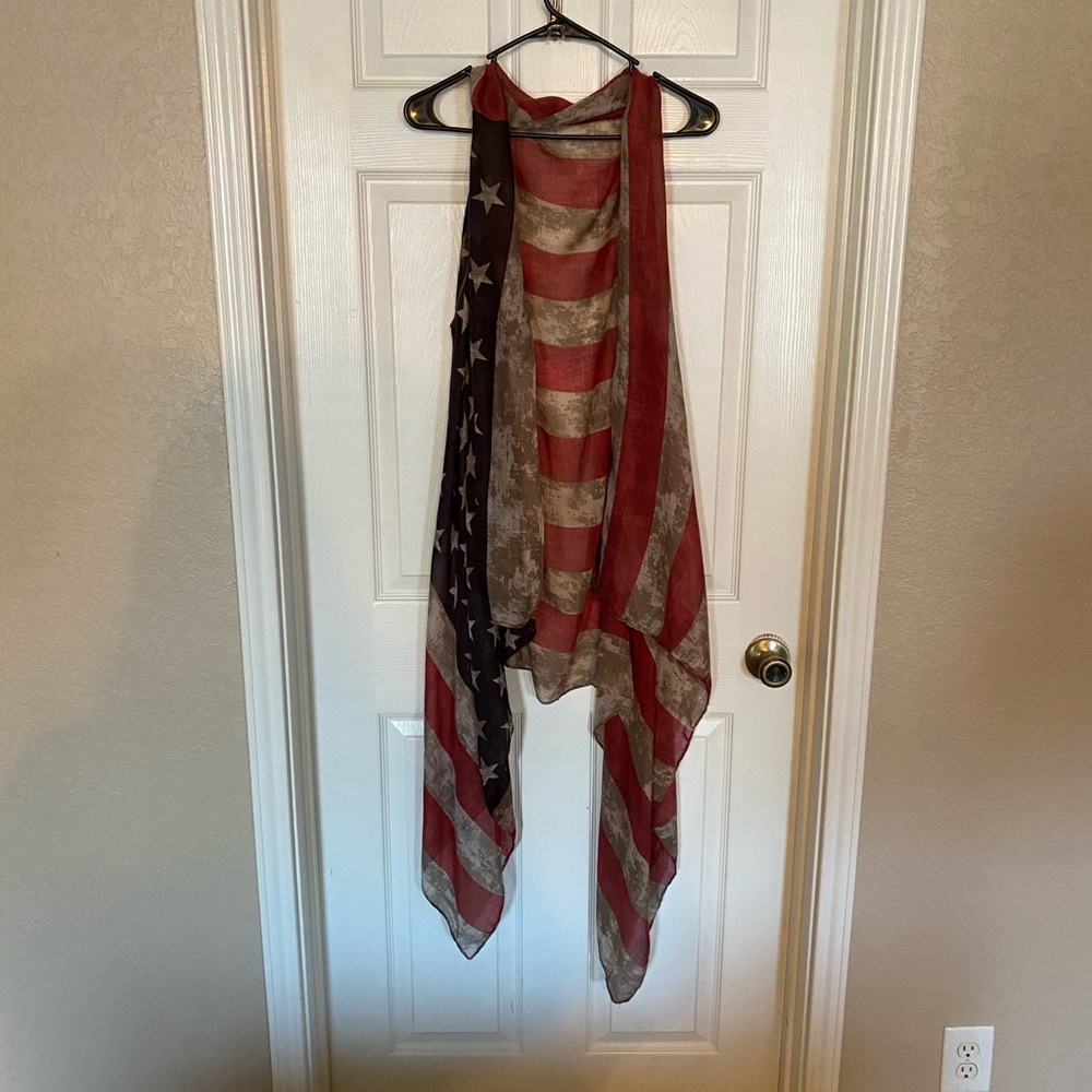 American flag shrug